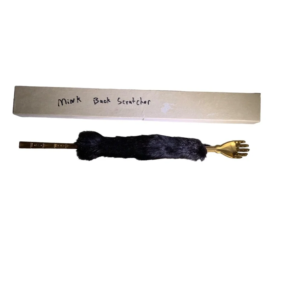 Rare Vintage Mink Back Scratcher In Original Box